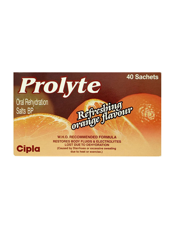 

Cipla Prolyte Oral Rehydration Salts Sachets, 40 Sachets