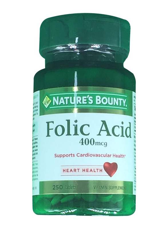 

Nature's Bounty Folic Acid 400mcg Tabs, 250 Tablets