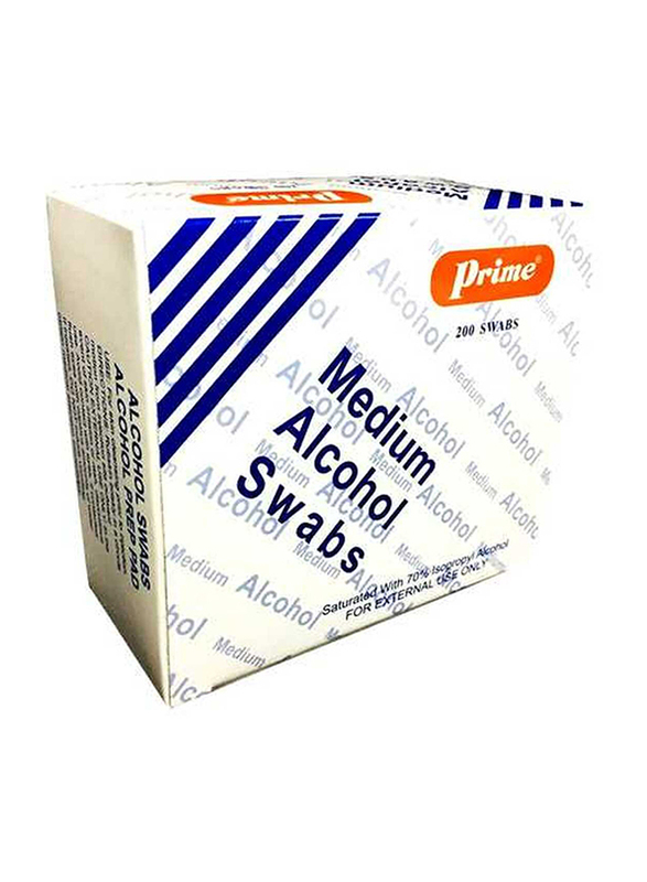 

Prime Medium Alcohol Swabs, 200-Pieces