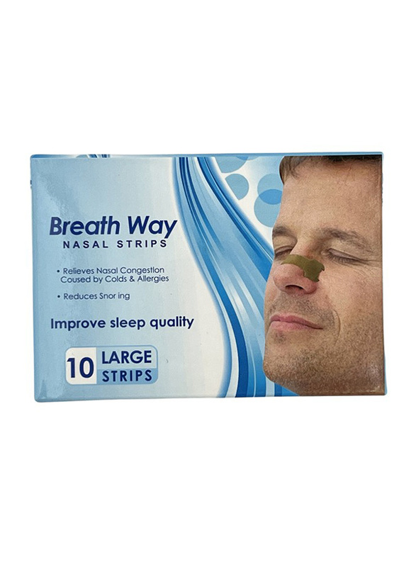 

Breath Way Nasal Strips Large, 10 Strips