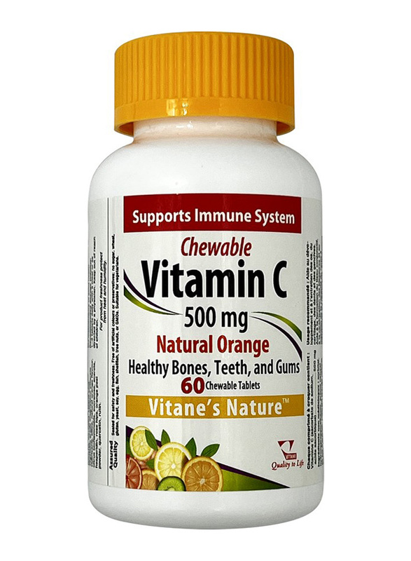 

Vitane Nature Vit C 500mg Natural Orange Chewable Tablets, 60 Tablets