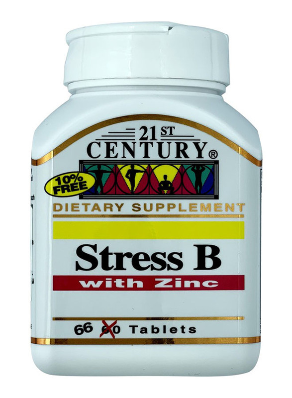 

21st Century Stress B with Zn Tablets, 66 Tablets