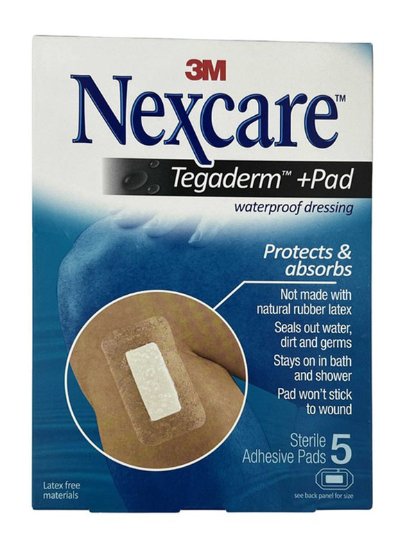 

3M Nexcare Tegaderm Waterproof Sterile Adhesive Pads, 9 x 15cm, 5 Pieces