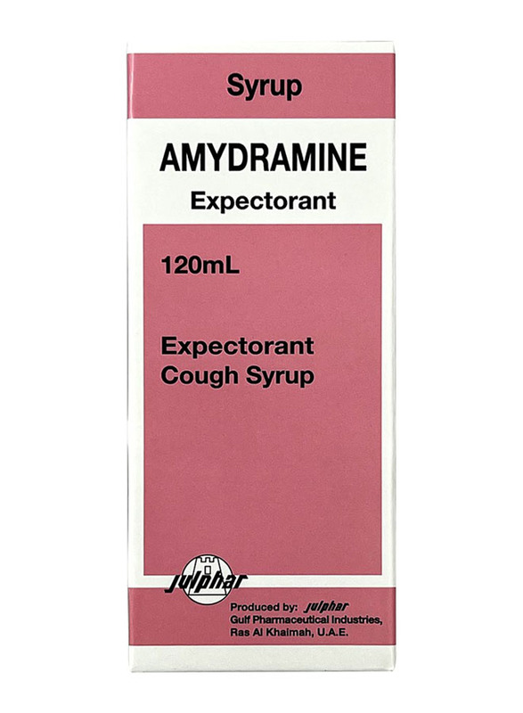 

Julphar Amydramine Expectorant Cough Syrup, 120ml