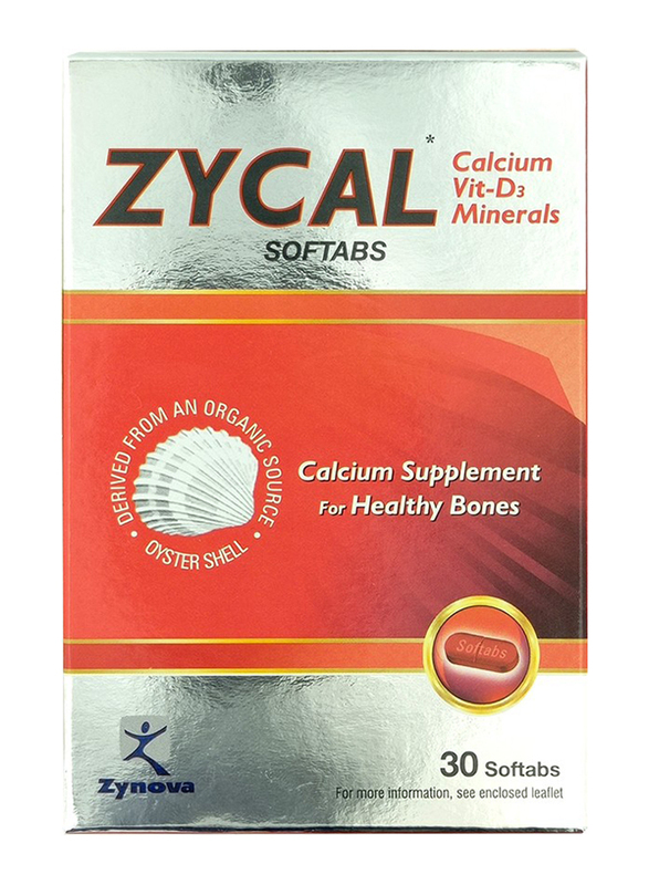 

Zycal Calcium Vit-D3 Minerals Softtabs, 30 Capsules