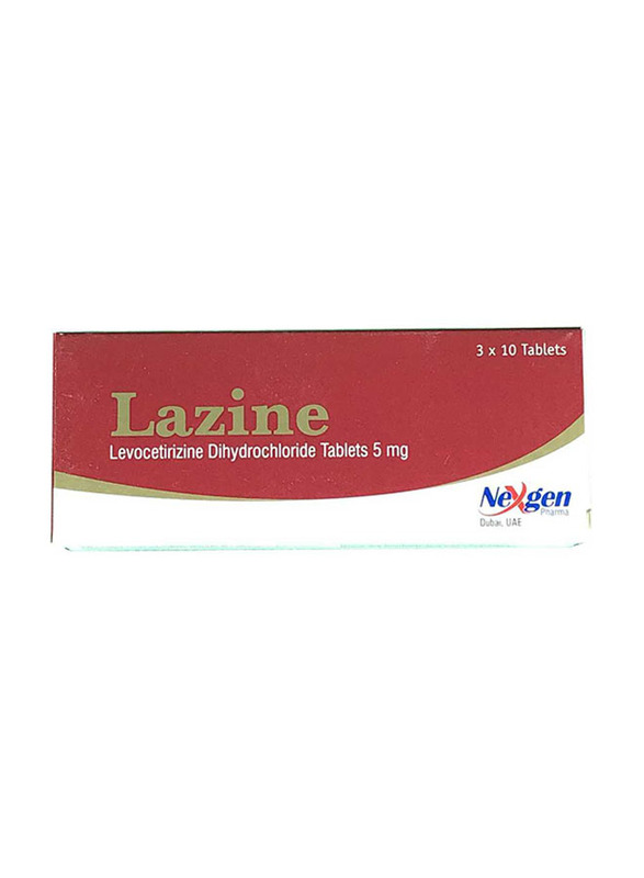 

Nexgen Pharma Lazine Levocertirizine Dihydrochloride 5mg, 30 Tablets