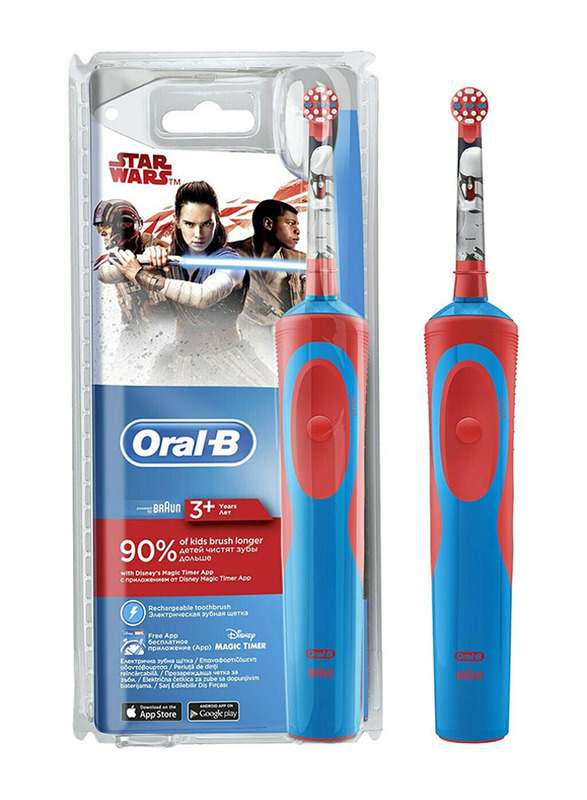 

Oral B Vitality Star Wars Edition Rechargeable Electric Toothbrush, Red/Blue
