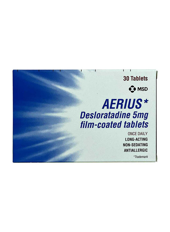 

MSD Aerius Desloratadine 5mg, 30 Tablets