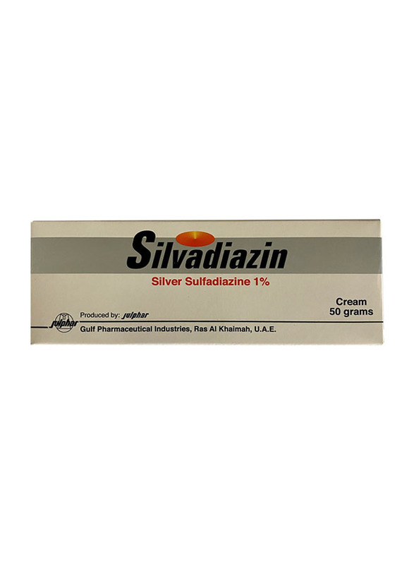 

Julphar Silvadiazin Silver Sulfadiazine 1% Cream, 50gm