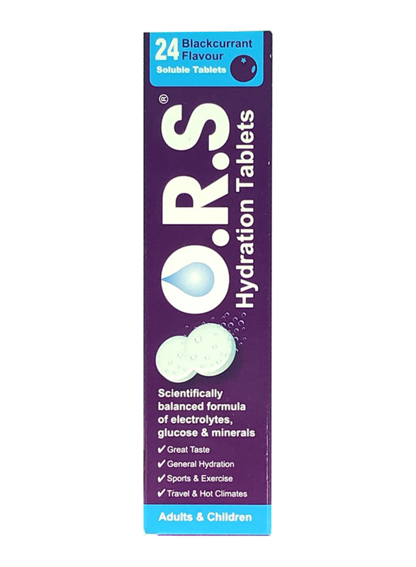 

Clinova ORS Blackcurrent Hydration Tablets, 24 Tablets