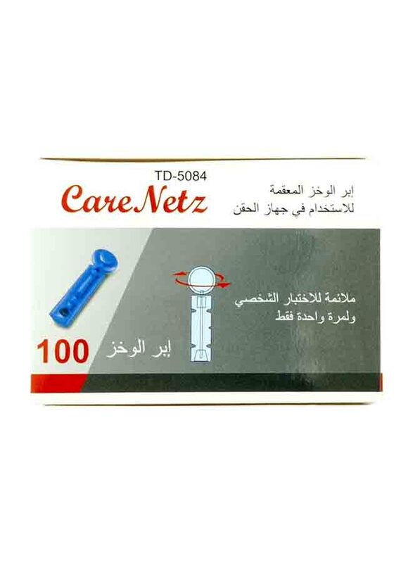 

Carenetz Sterile Lancets, 100 Pieces, Blue