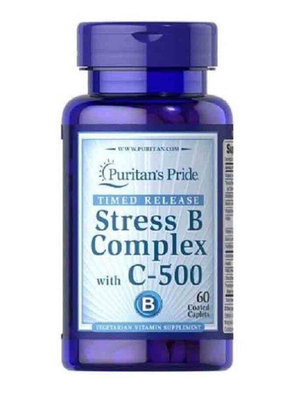 

Puritan's Pride Stress B Complex with C, 500mg, 60 Tablets