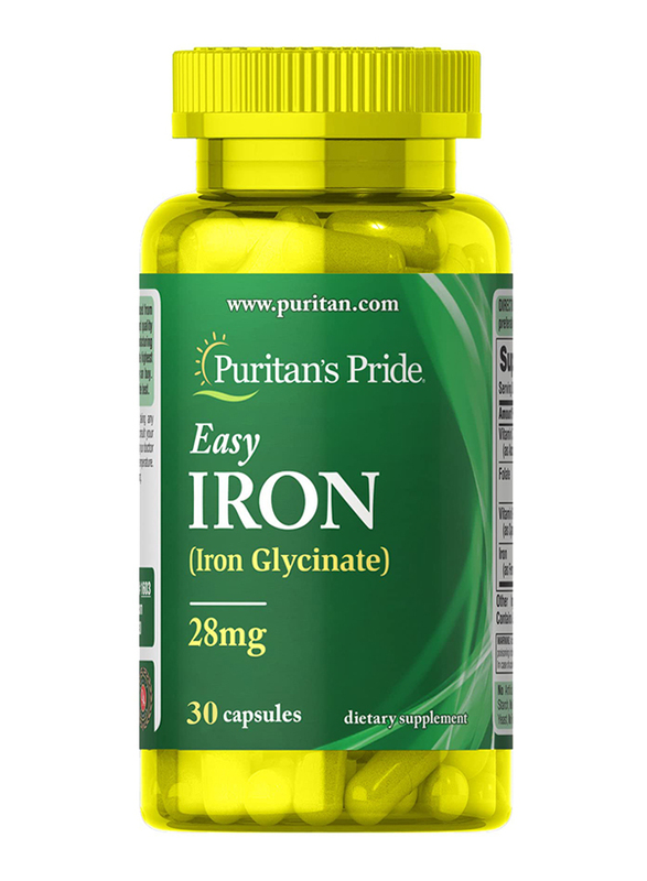 

Puritan's Pride Easy Iron Dietary Supplement, 30 Capsules