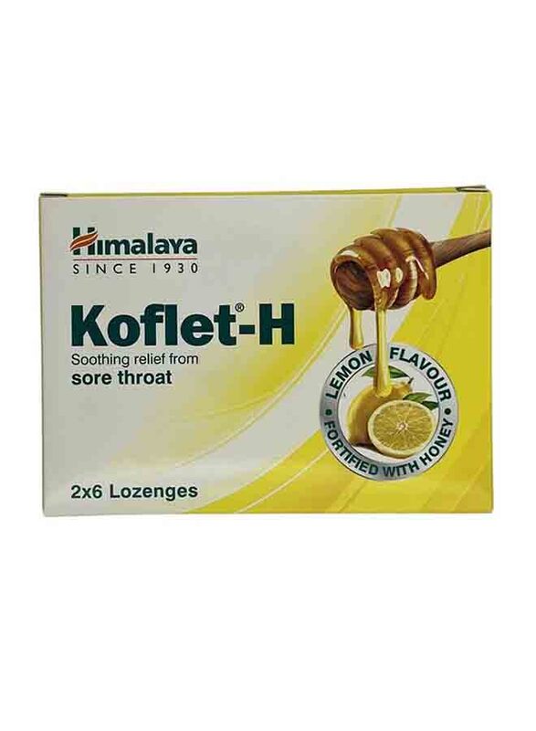 

Himalaya Koflet-H Lemon Flavour Lozenges, Yellow, 12 Lozenges