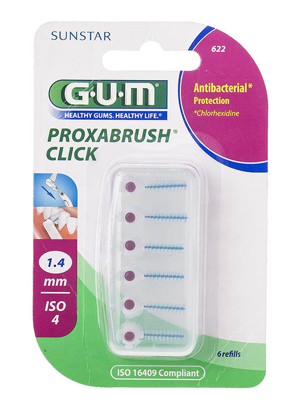 

Gum Butler 622 Proxabrush Click, 6 Pieces x 1.4mm, White