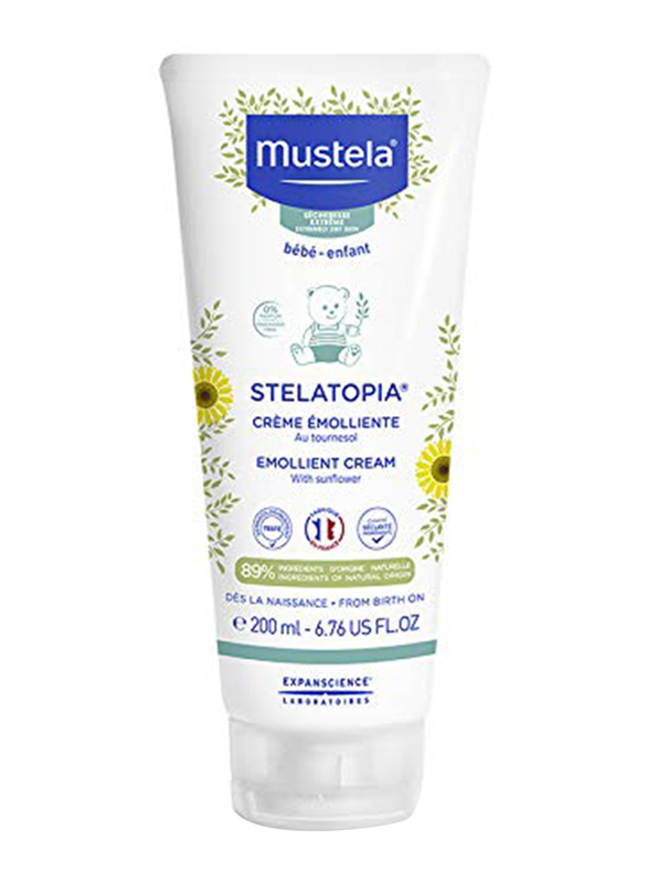 

Mustela 200ml Stelatopia Emollient Baby Balm, White