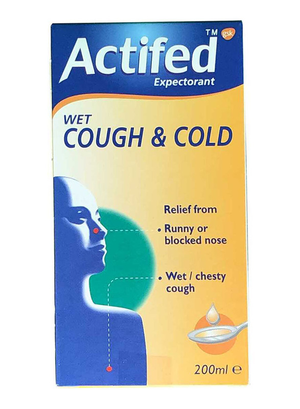 

Actifed Wet Cough Cold Syrup, 200ml
