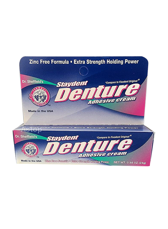 

Dr. Sheffield's Staydent Denture Adhesive Cream Toothpaste, 24gm