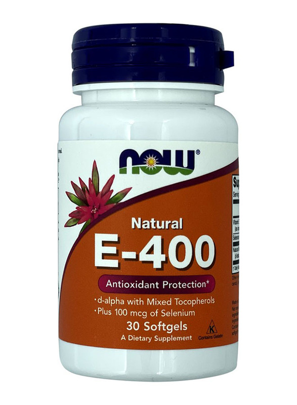 

Now Vitamin E 400mg Mixed Dietary Supplement, 30 Softgels