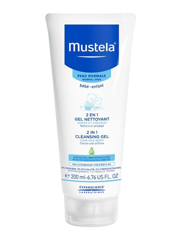 

Mustela 200ml 2-in-1 Hair & Body Cleansing Baby Gel, White
