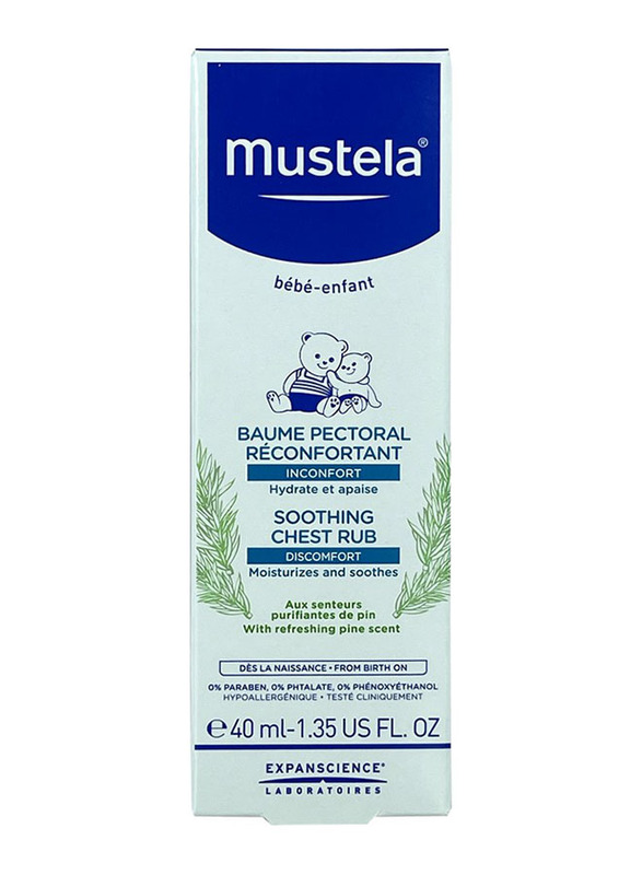 

Mustela 40ml Soothing Chest Rub Cream for Babies