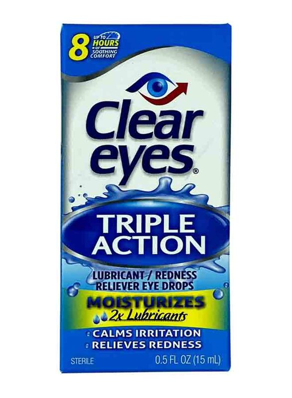 

Clear Eyes Triple Action Eye Drops, 15ml