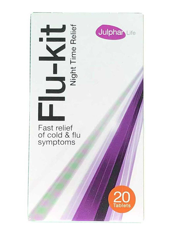 

Julphar Flu Kit Night Time Relief, 20 Tablets