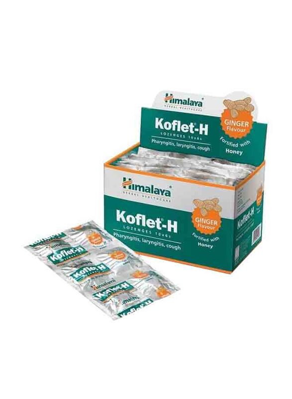 

Himalaya Koflet-H Ginger & Honey Flavour Lozenges, Green, 12 Lozenges