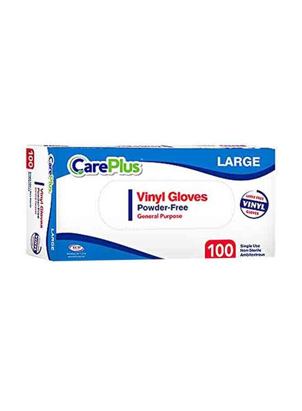 

Care Plus PN Vinyl Gloves, Extra Large, 100 Piece