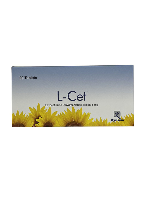 

Zynova L-Cet 5mg Tablets, 20 Tablets