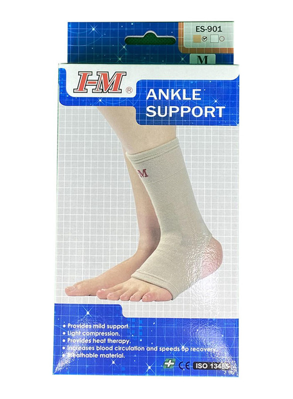 

I-M Elastic Ankle Support, Medium, Grey