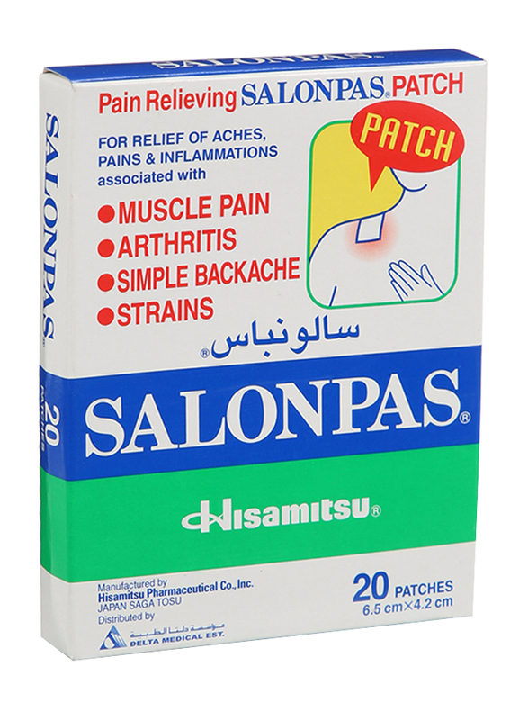 

Salonpas Pain Relieving Patch, 20 pieces, Multicolour