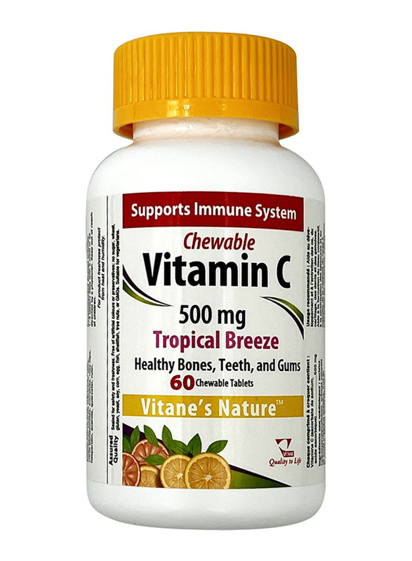 

Vitane Nature Vit C 500mg Tropical Breeze Chewable Tablets, 60 Tablets