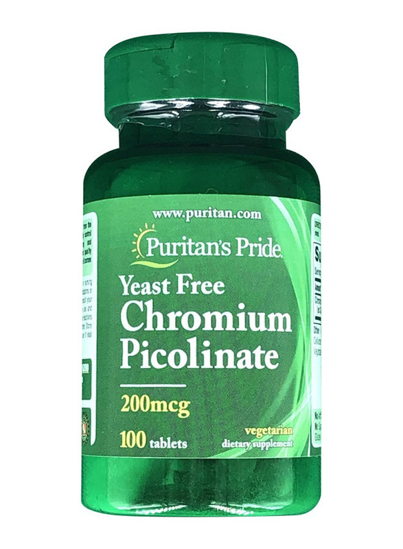 

Puritans Pride Chromium Picolinate 200mcg Tablets, 100 Tablets