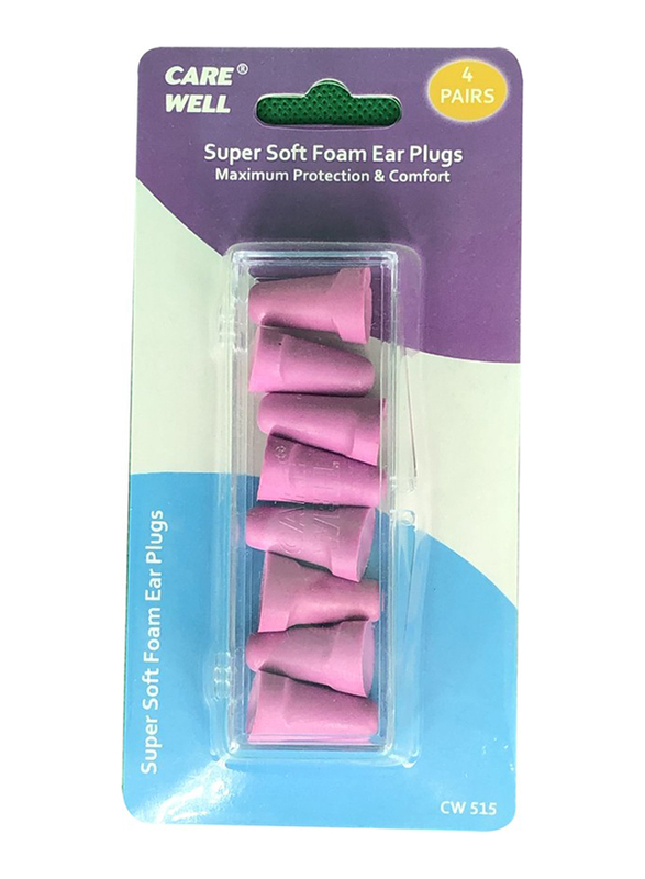 

Care Well CareWell Soft Foam Ear Plugs, 4 Pairs, Pink