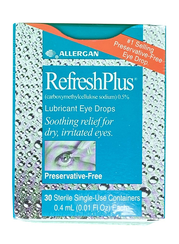 

Allergan Refresh Plus Single Use Lubricant Eye Drops, 30 x 0.4ml