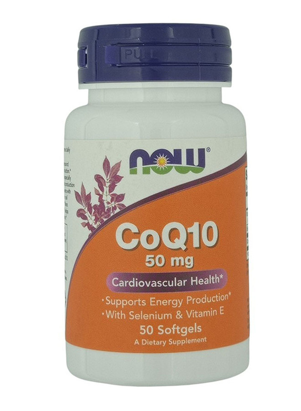 

Now Co Q10 with Selenium and Vitamin E Dietary Supplement, 50mg, 50 Softgels Capsules