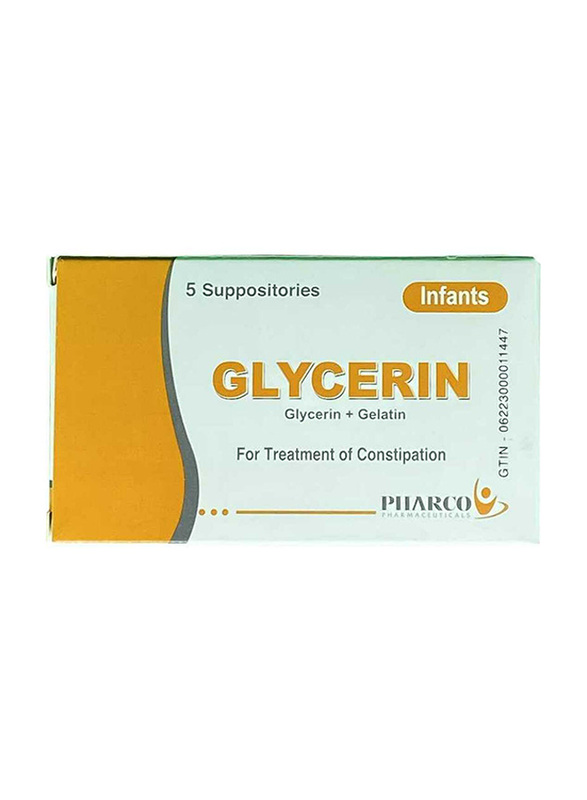 

Pharco Glycerin Infant Suppositories, 5 Pieces