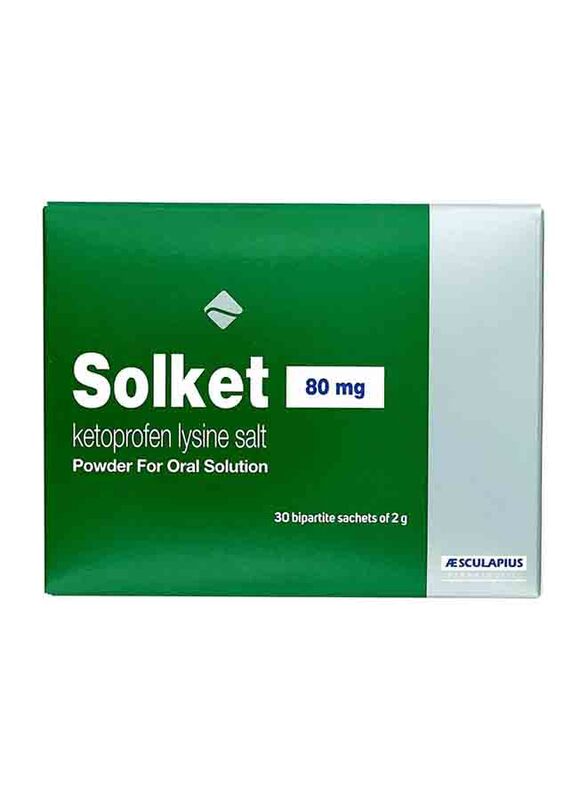 

Aesculaplus Solket Ketoprofen Lysine Salt Powder, 80mg, 30 Sachets