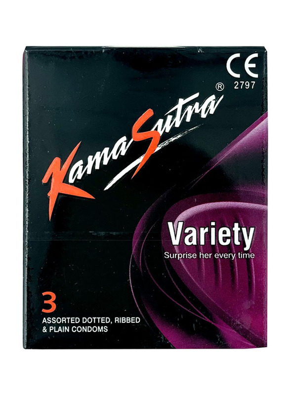 

Kamasutra Variety Condoms, 3 Pieces