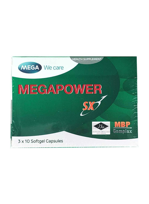 

Mega Lifesciences Megapower SX, 30 Capsules