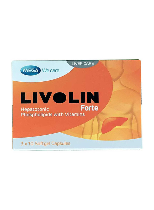 

Mega Livolin Forte Hepatotonic Phospholipids with Vitamins, 30 Softgels Capsules