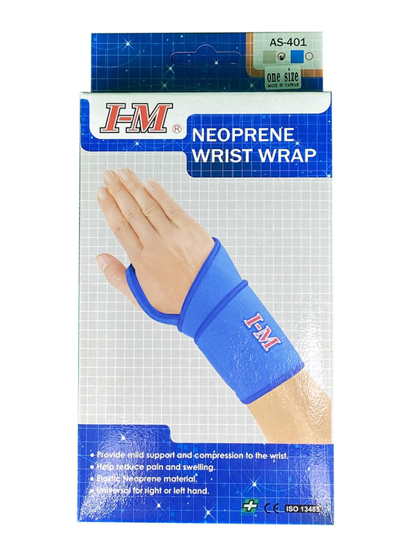 

I-M Neoprene Wrist Wrapt, One Size, Ble