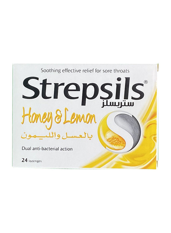 

Strepsils Honey & Lemon Dual Antibacterial Sore Throats, 24 Lozenges
