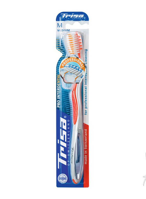 

Trisa Pro Interdental Medium Toothbrush, One Size, White/Red