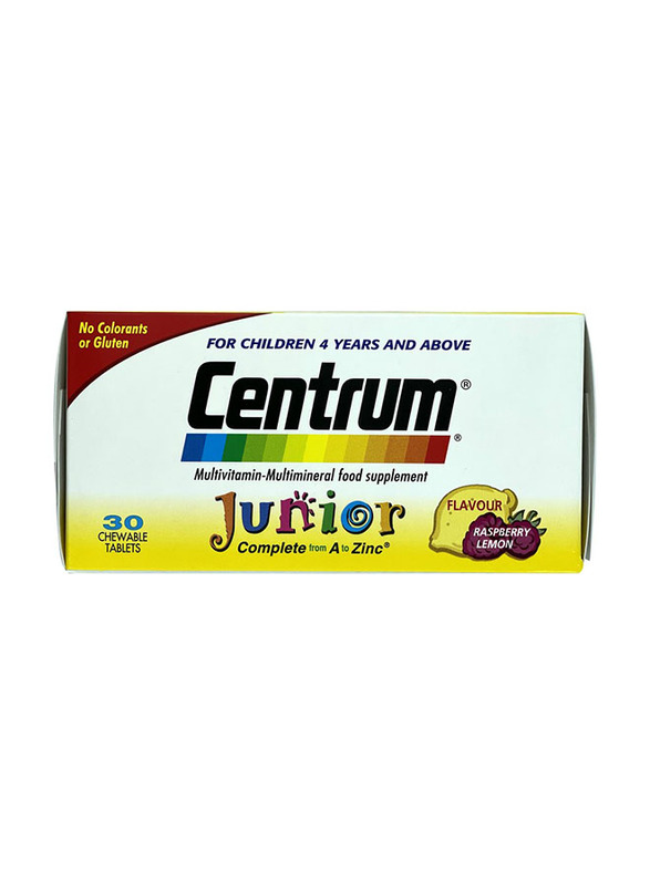 

Pfizer Centrum Junior Multivitamin, Multimineral Food Supplement, 30 Chewable Tablet