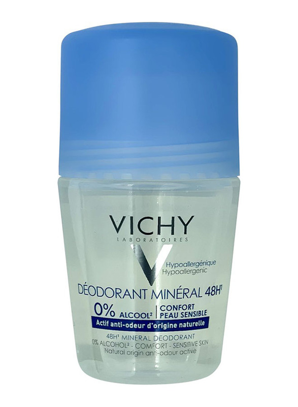 

Vichy 48hr Mineral Sensitive Skin Deodorant Roll On, 50ml