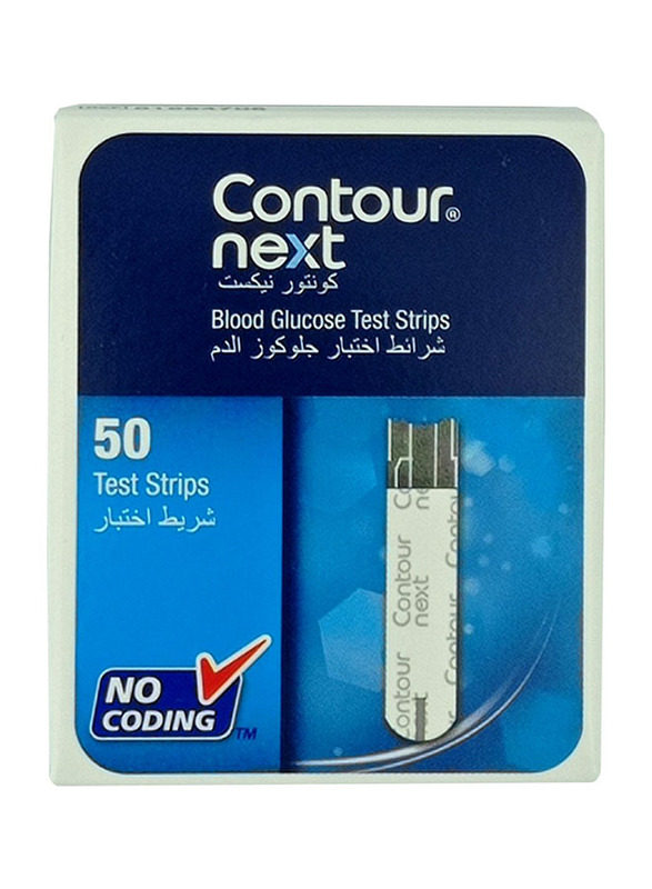 

Ascensia Contour Next Blood Glucose Test Strips, 50 Strips, White