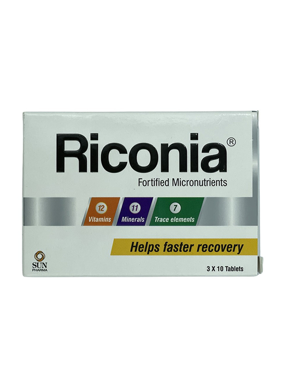 

Sun Pharma Riconia Fortified Micronurients Tablets, 30 Tablets