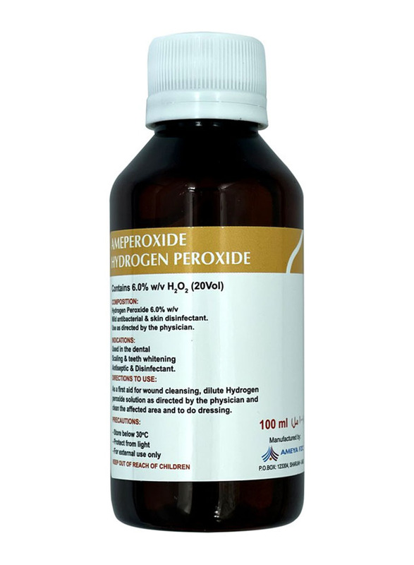 

Ameya Fzc Ameperoxide Hydrogen Peroxide 6% Solution, 100ml